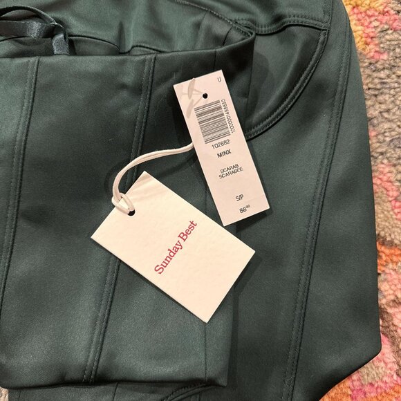 Aritzia Sunday Best Green Zip Corset top - Picture 2 of 4